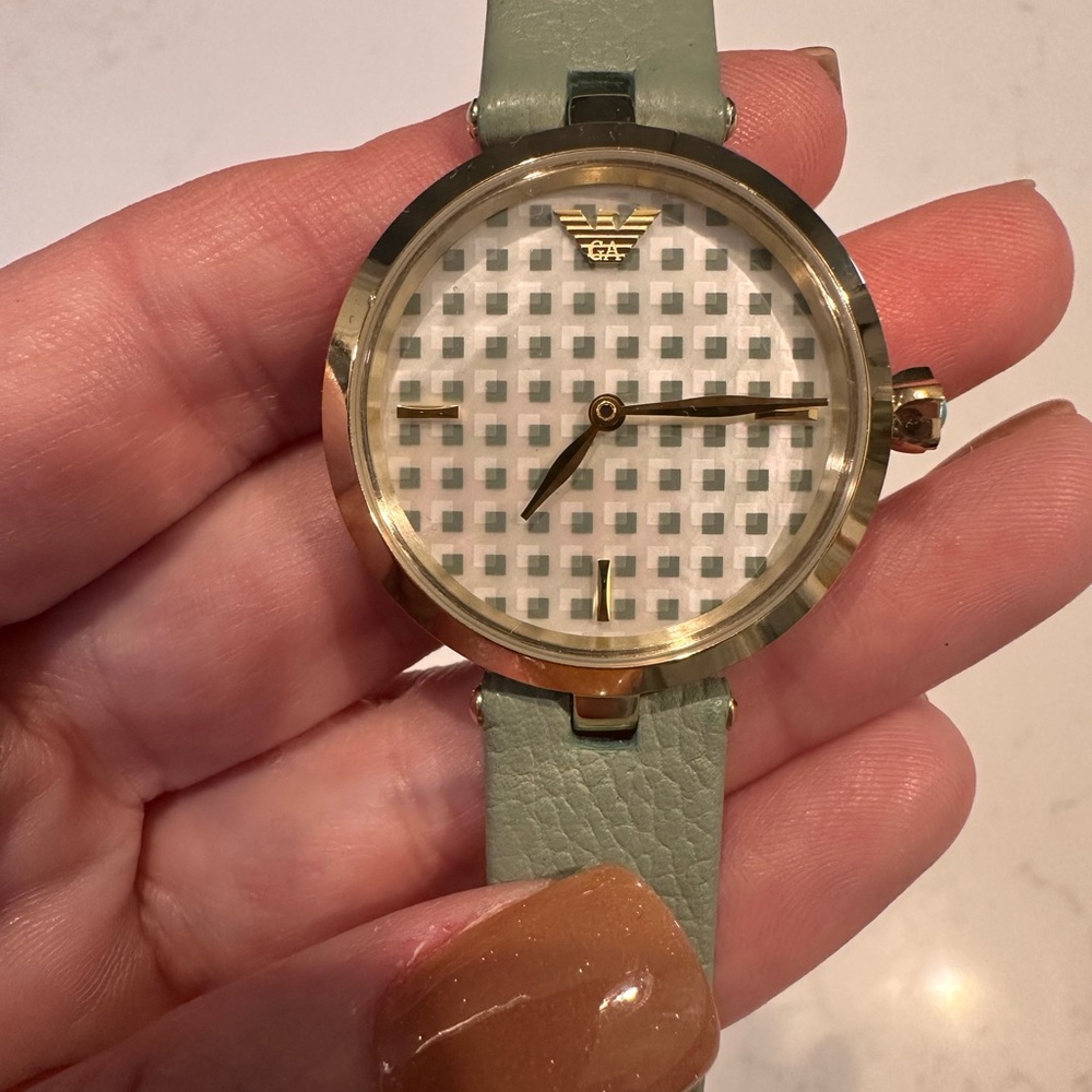 Emporio Armani Gold and Green Smartwatch
